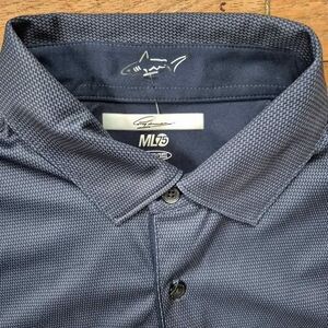 Greg Norman Men's ML75 Navy Blue Golf Polo - Large
